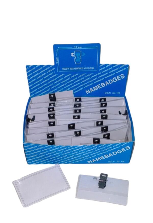 Name Tag Id Card Holder Jepit Peniti Murah B1