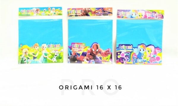 Kertas Lipat Origami 2 sisi bolak balik Double Side Color 16 x 16 cm isi 20's
