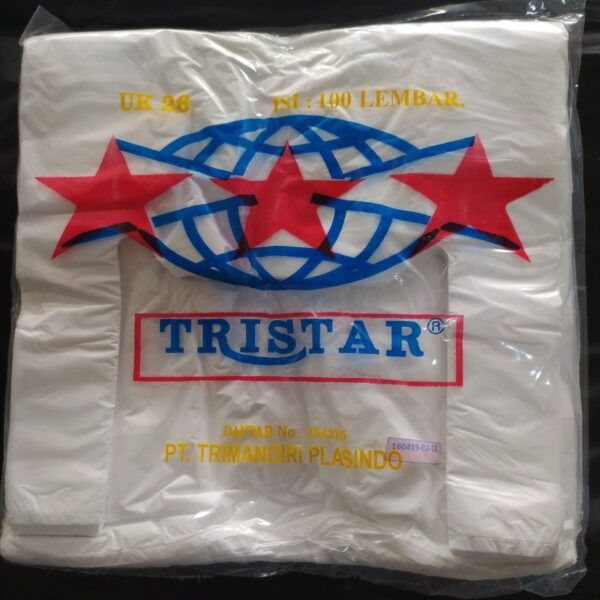 Kantong Plastik Kresek TRISTAR No.26 ( 26 cm x 48 cm ) isi 100's