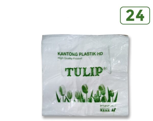 Kantong Plastik Kresek Putih TULIP No 24 isi 500 gr