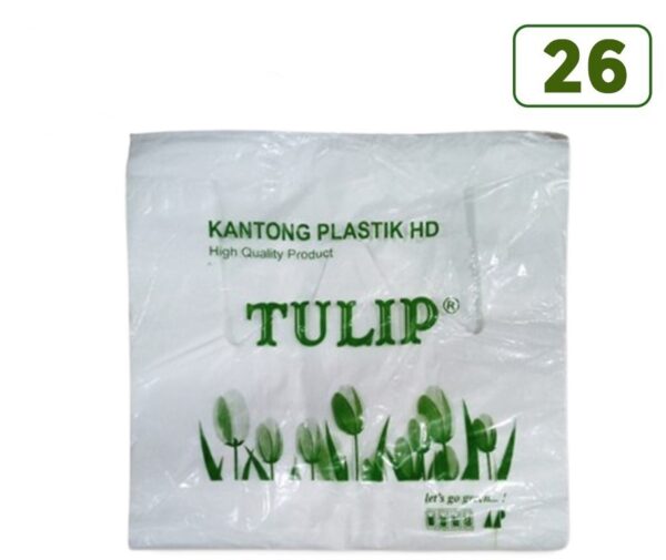 Kantong Plastik Kresek Putih TULIP No 26 isi 500 gr
