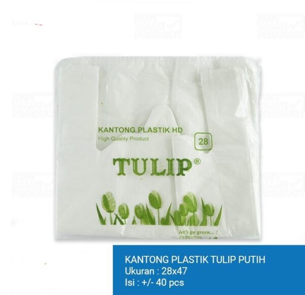 Kantong Plastik Kresek Putih TULIP No 28 isi 500 gr