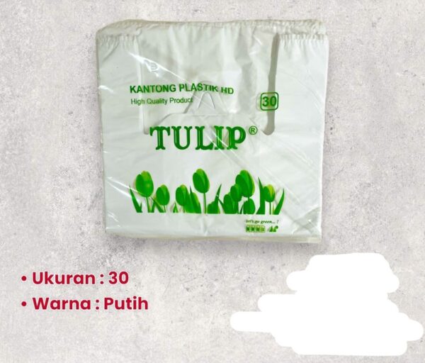 Kantong Plastik Kresek Putih TULIP No 30 isi 500 gr