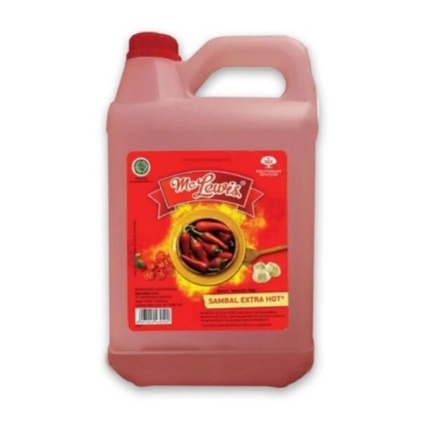 Saus Cabai Sambal MC LEWIS Jerigen 6 Kg Chilli Sauce Extra Hot Pedas