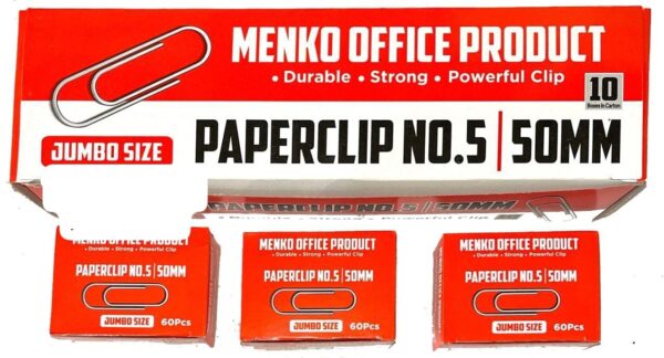 Klip Kertas Paperclip Triagonal Clip Jumbo Besar No.5  ( 50 mm )