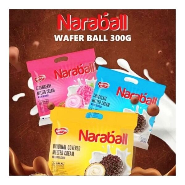 Biskuit Kue NARAYA NARABALL 300 gr Original , chocolate , Strawberry , Pandan - Gambar 5