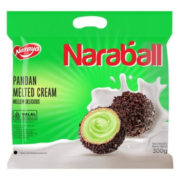 Biskuit Kue NARAYA NARABALL 300 gr Original , chocolate , Strawberry , Pandan - Gambar 4