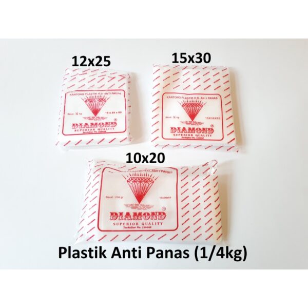 Plastik Makanan Food Grade Anti Panas DIAMOND 15 cm x 30 cm